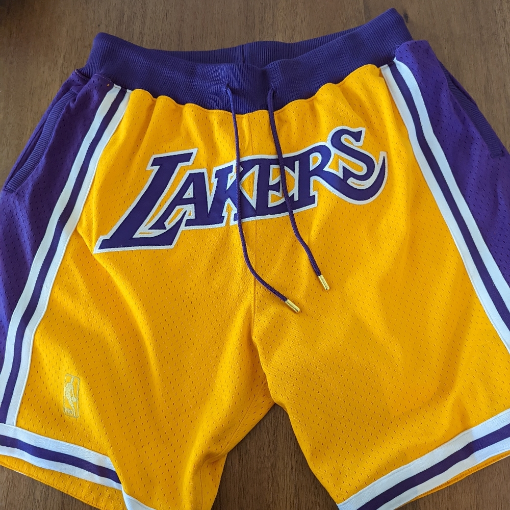 Authentic Just Don Lakers Shorts (Gold) XL With Tags
